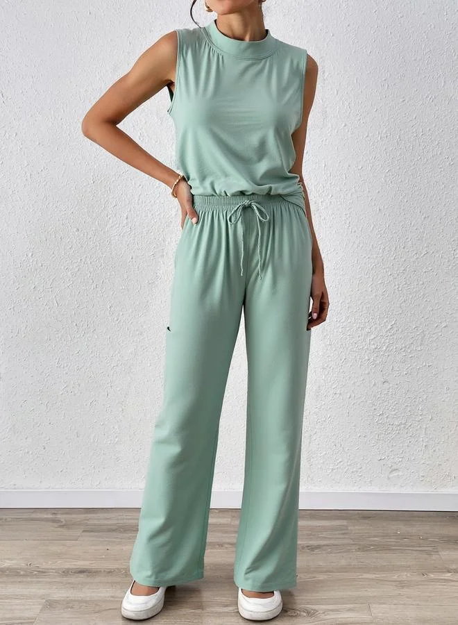 Take Two  Women Green Sleeveless Top and Pyjama Set for Women | Best Price UAE